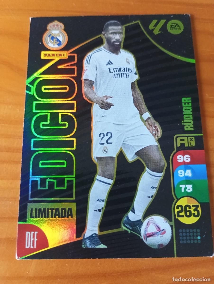 Cromos de f&uacute;tbol: RUDIGER REAL MADRID EDICION LIMITADA PANINI LIGA ADRENALYN XL 2024 2025 24 25