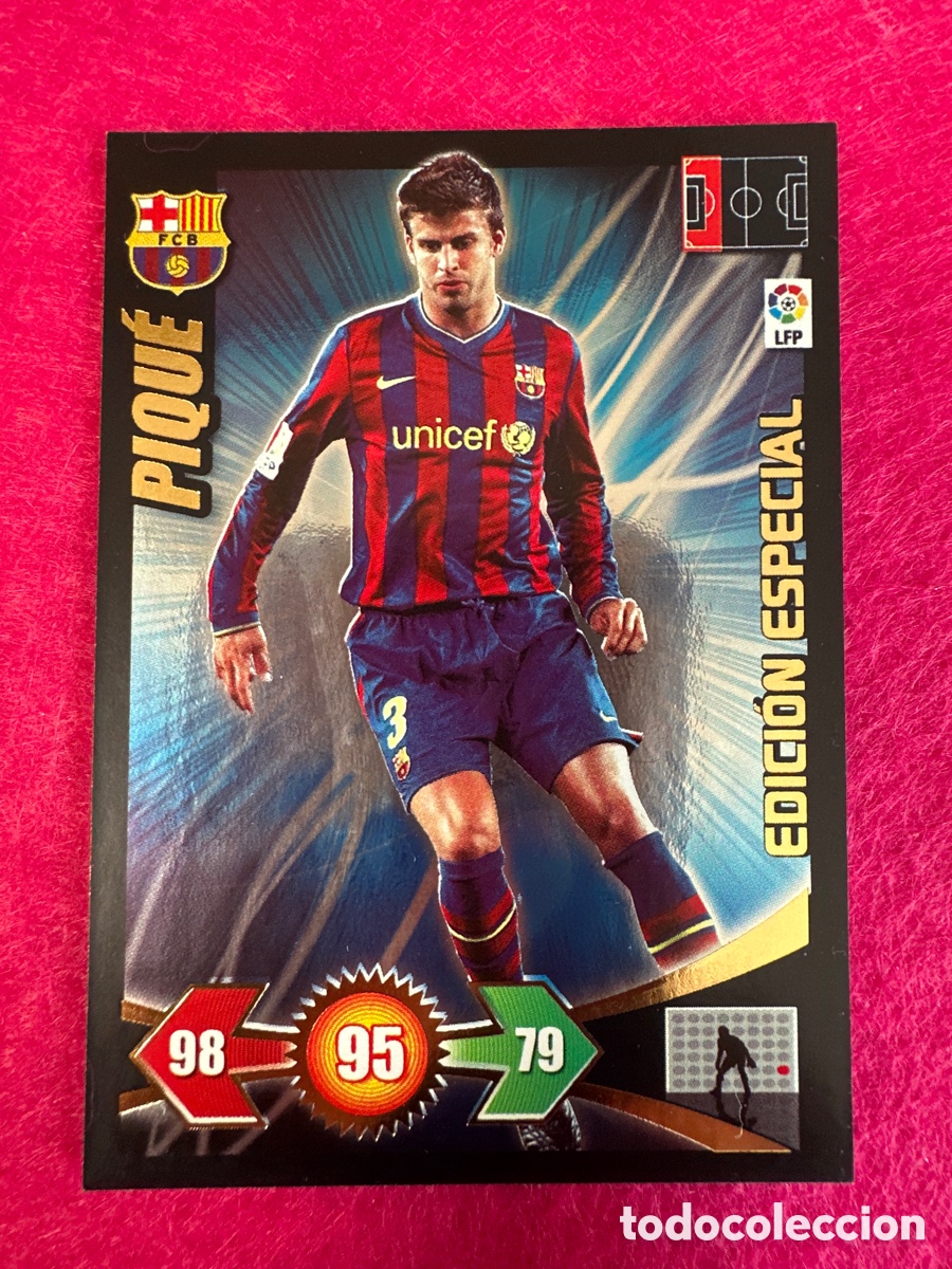 Cromos de f&uacute;tbol: PIQU&Eacute; (F.C.BARCELONA) EDICI&Oacute;N ESPECIAL ADRENALYN LIGA 2009-2010 09 10 PANINI TRADING CARD