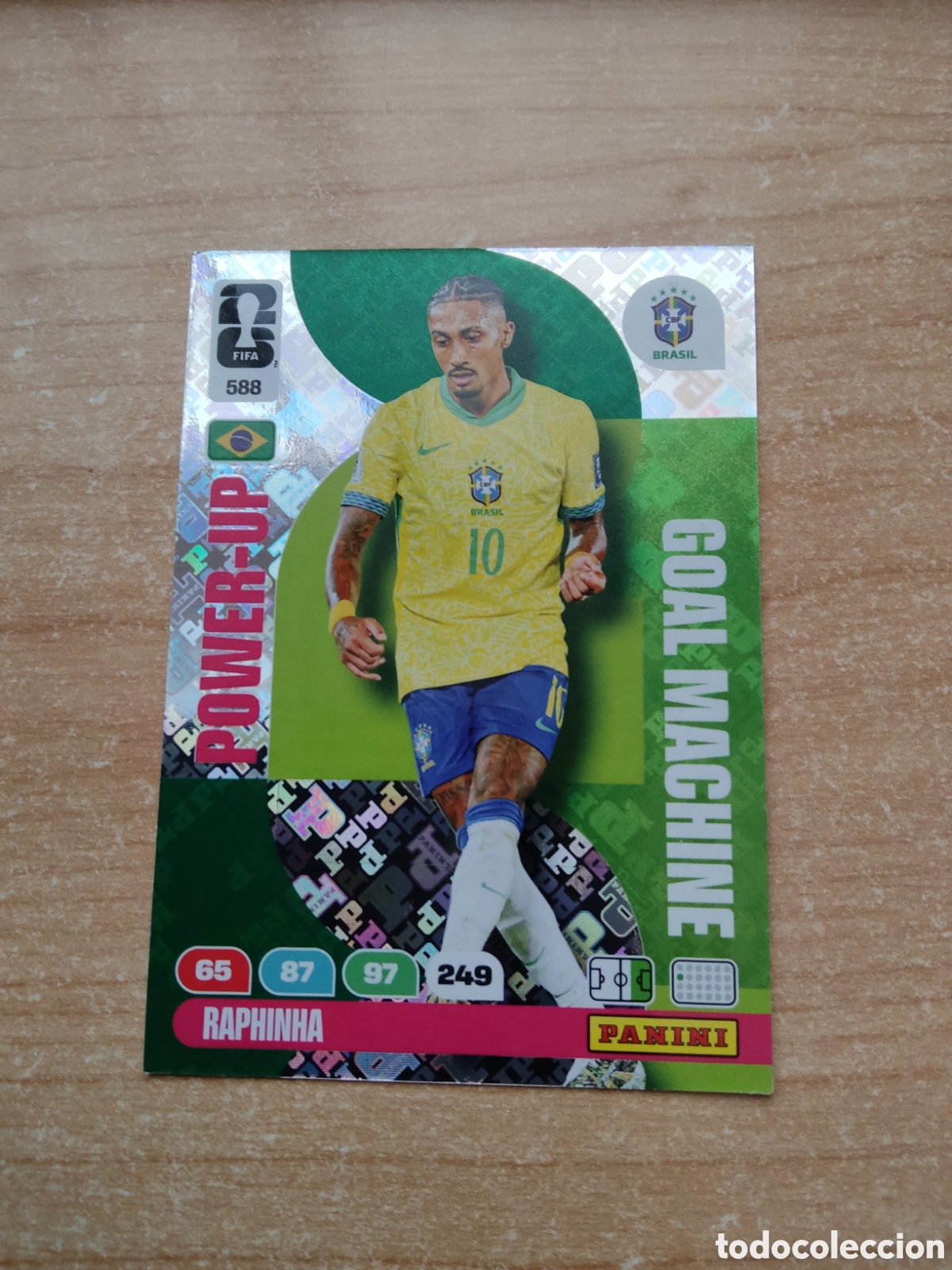 Cromos de f&uacute;tbol: 588 RAPHINHA BRASIL GOAL MACHINE ADRENALYN XL MUNDIAL 2026