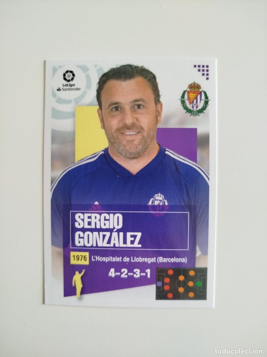 Cromos de f&uacute;tbol: Sergio Gonz&aacute;lez Entrenador 1 SIN PEGAR Real Valladolid Liga Ediciones Este 20 21 / 2020 2021