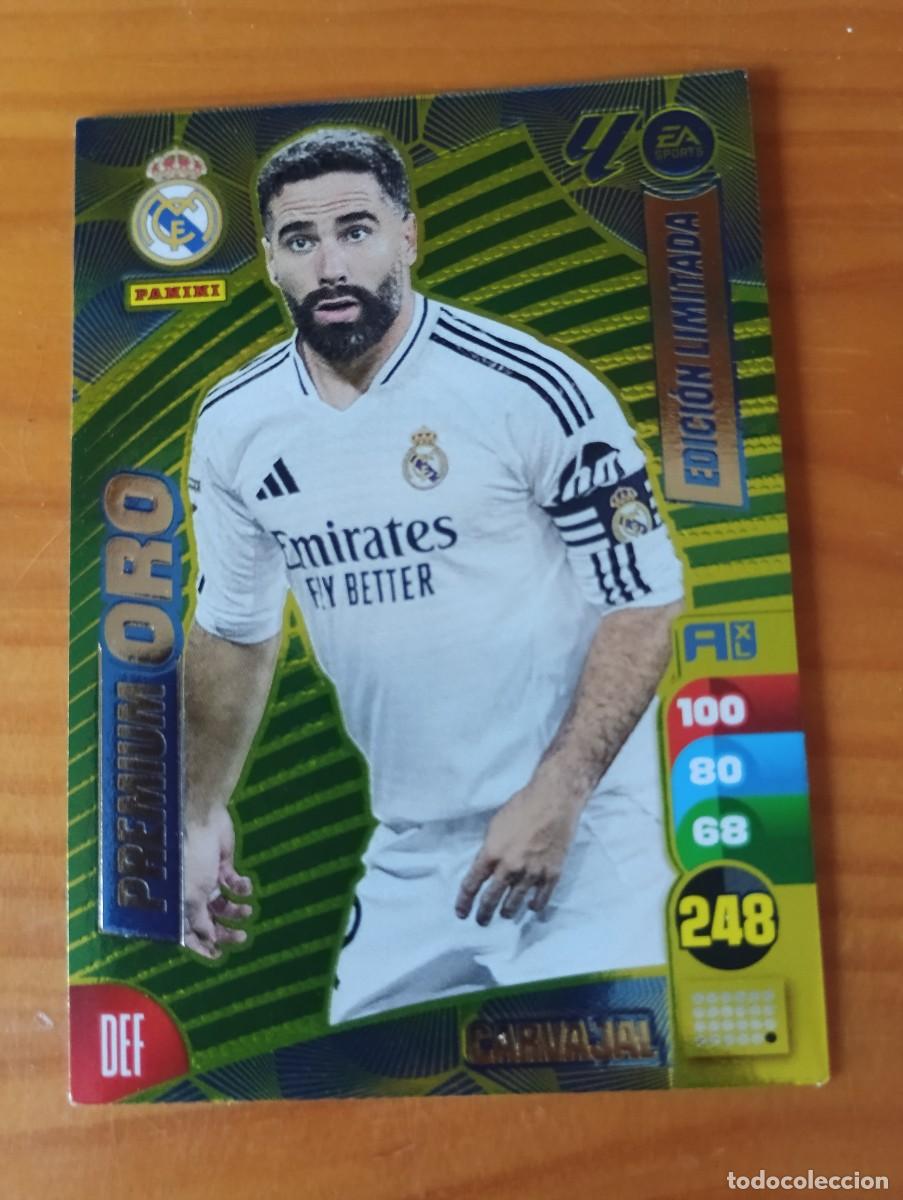 Cromos de f&uacute;tbol: CARVAJAL REAL MADRID EDICION LIMITADA ORO PANINI LIGA ADRENALYN XL 2024 2025 24 25