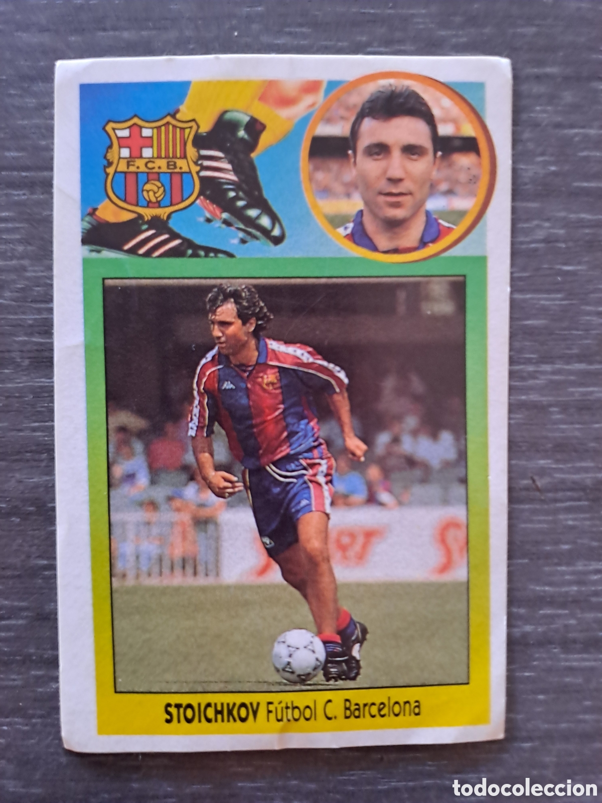Cromos de f&uacute;tbol: LIGA ESTE 93-94 STOICHKOV FC BARCELONA ADHESIVO SIN PEGAR Cromo original ADHESIVO de STOICHKOV