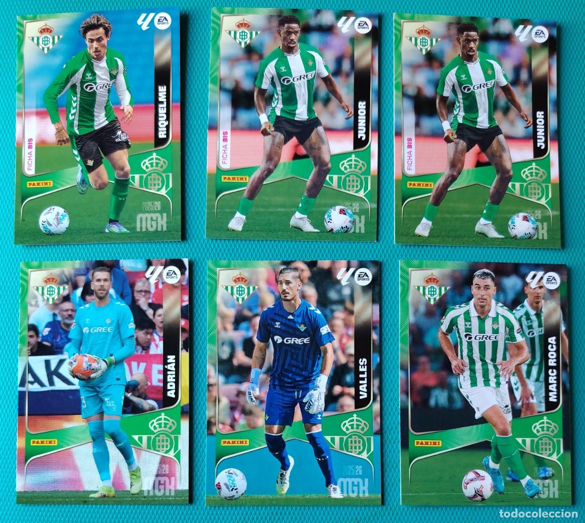 Cromos de f&uacute;tbol: 6 CROMOS MEGACRACKS - BETIS - TEMPORADA 2025 / 26 - NUEVOS - 025TBA
