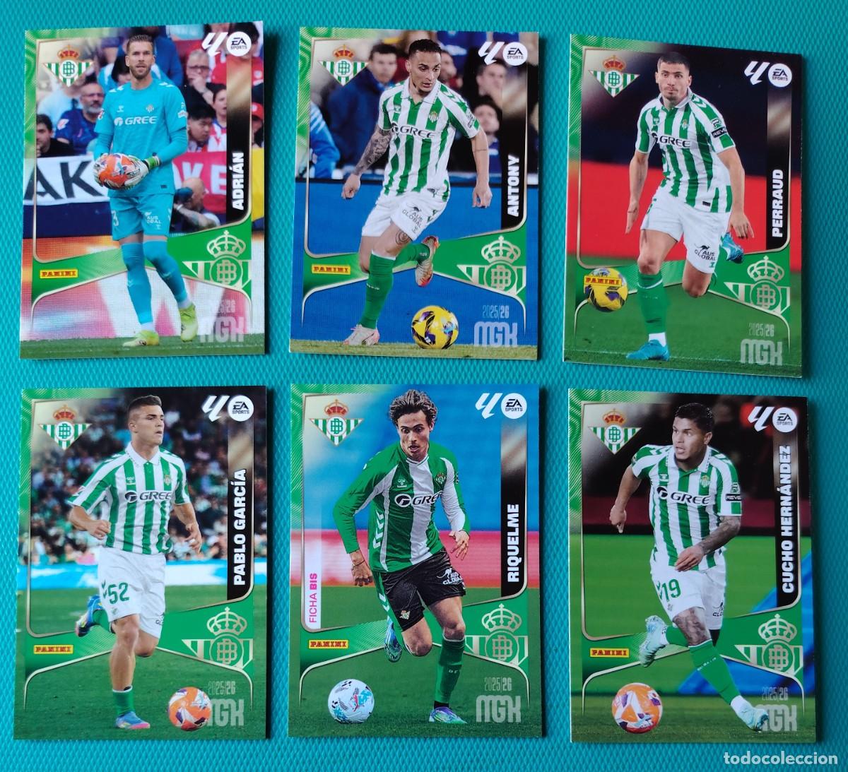 Cromos de f&uacute;tbol: 6 CROMOS MEGACRACKS - BETIS - TEMPORADA 2025 / 26 - NUEVOS - 026YTR