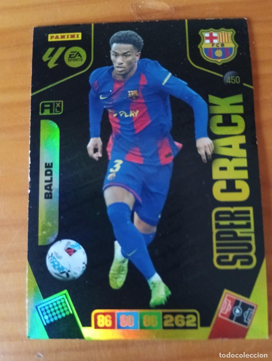Cromos de f&uacute;tbol: ADRENALYN 2025 2026 25 26 ALBUM PANINI LIGA N 450 BARCELONA SUPER CRACK BALDE