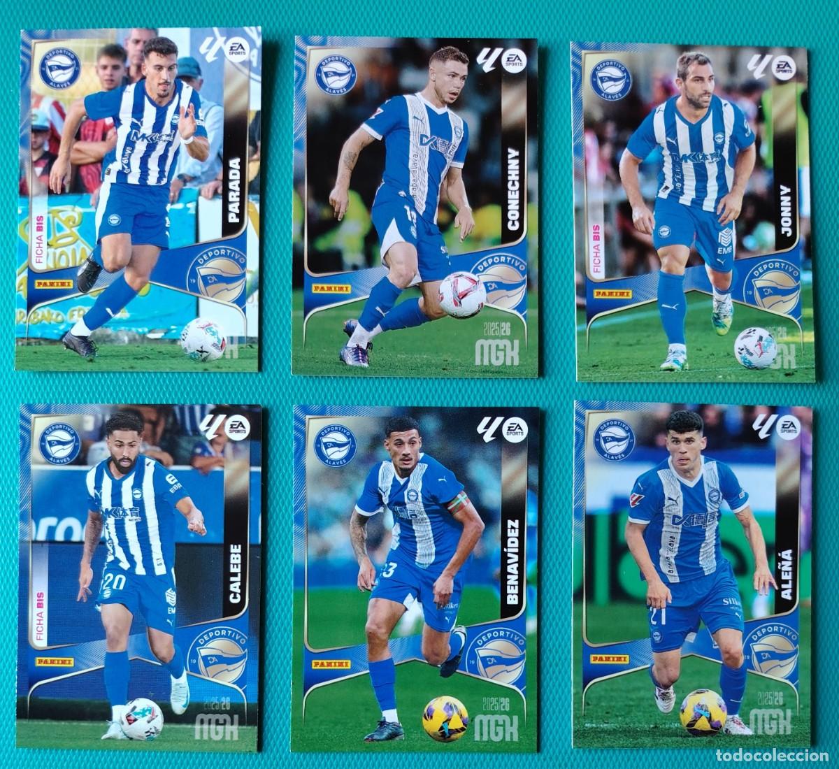 Cromos de f&uacute;tbol: 6 CROMOS MEGACRACKS - DEPORTIVO ALAVES - TEMPORADA 2025 / 26 - NUEVOS - 022WSW