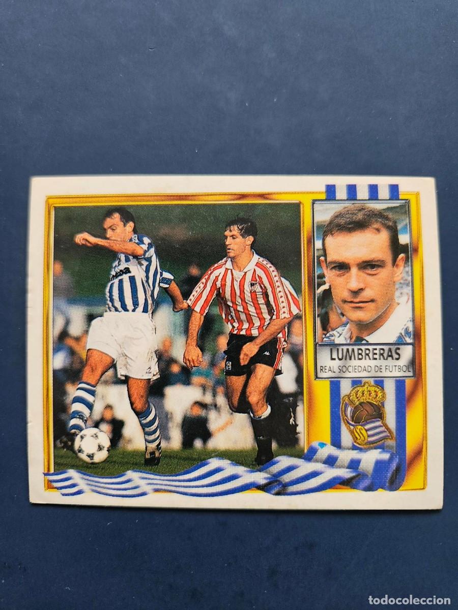 Cromos de f&uacute;tbol: LUMBRERAS REAL SOCIEDAD LIGA ESTE 95 96 1995 1996 SIN PEGAR NUNCA PEGADO