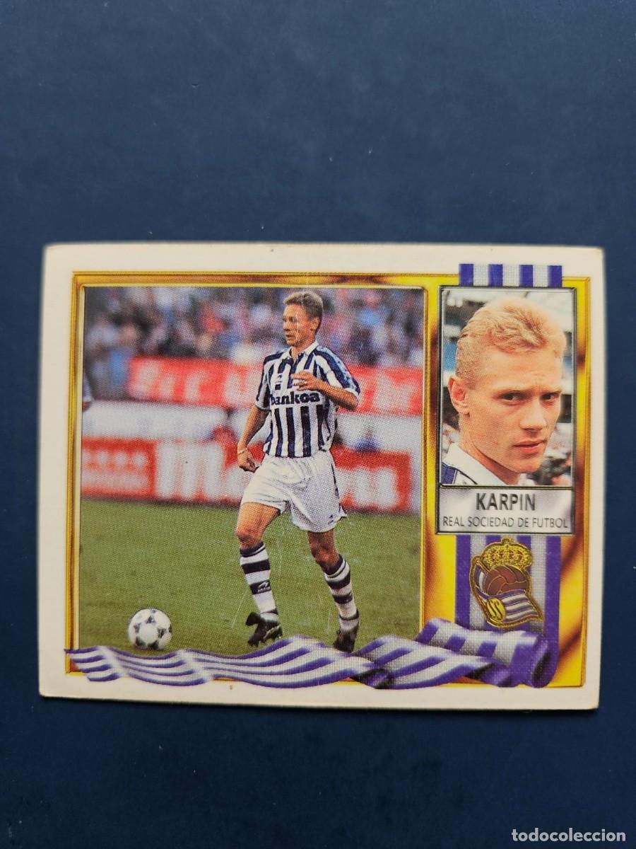 Cromos de f&uacute;tbol: *KARPIN REAL SOCIEDAD LIGA ESTE 95 96 1995 1996 SIN PEGAR NUNCA PEGADO TRASERA ESCRITA