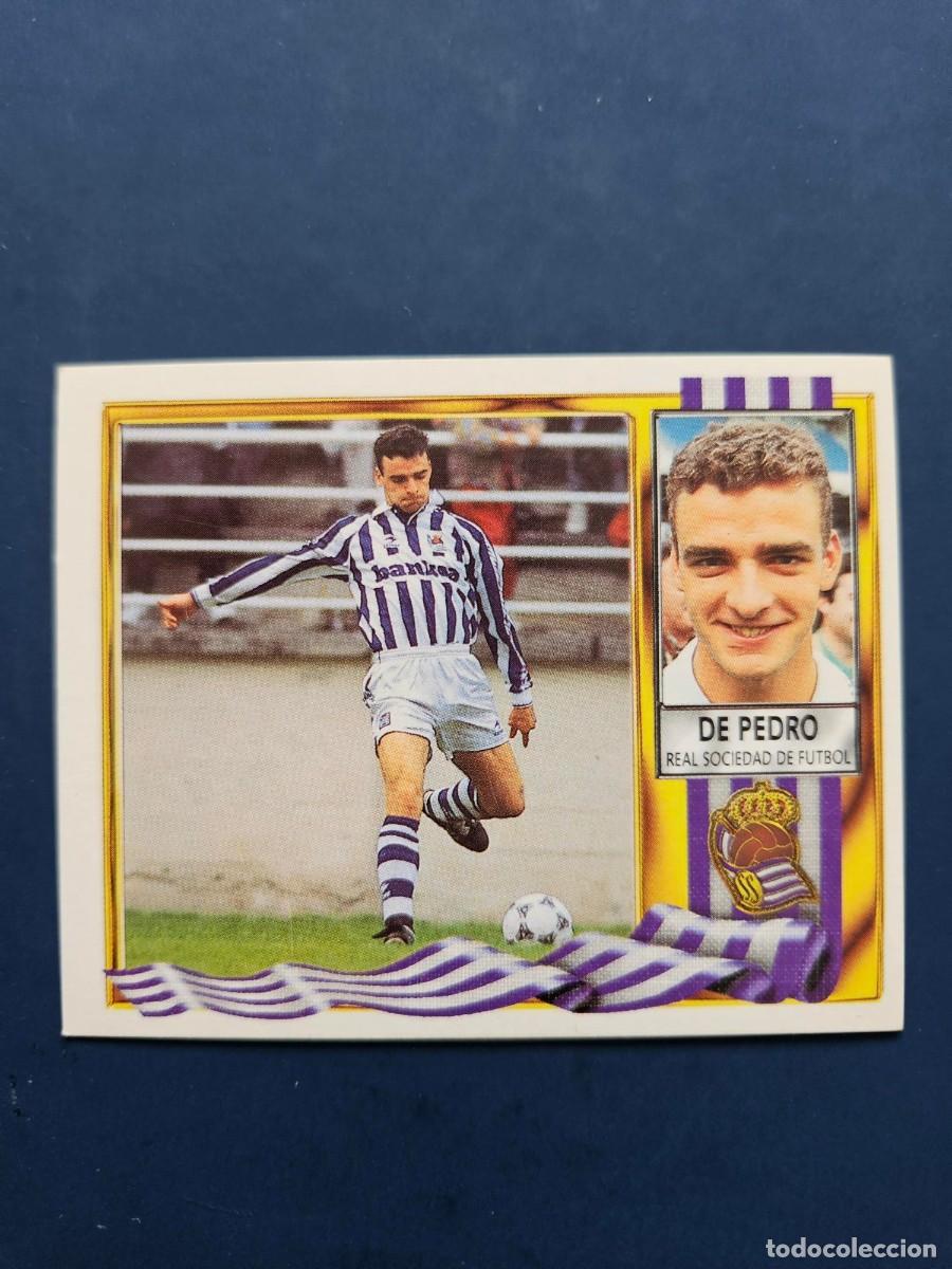 Cromos de f&uacute;tbol: DE PEDRO REAL SOCIEDAD LIGA ESTE 95 96 1995 1996 SIN PEGAR NUNCA PEGADO