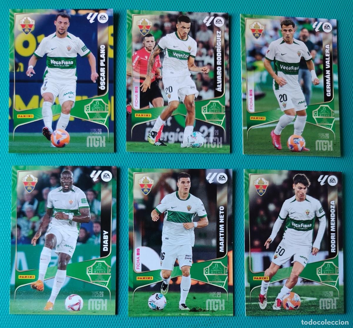 Cromos de f&uacute;tbol: 6 CROMOS MEGACRACKS - ELCHE - TEMPORADA 2025 / 26 - NUEVOS - 024EDM