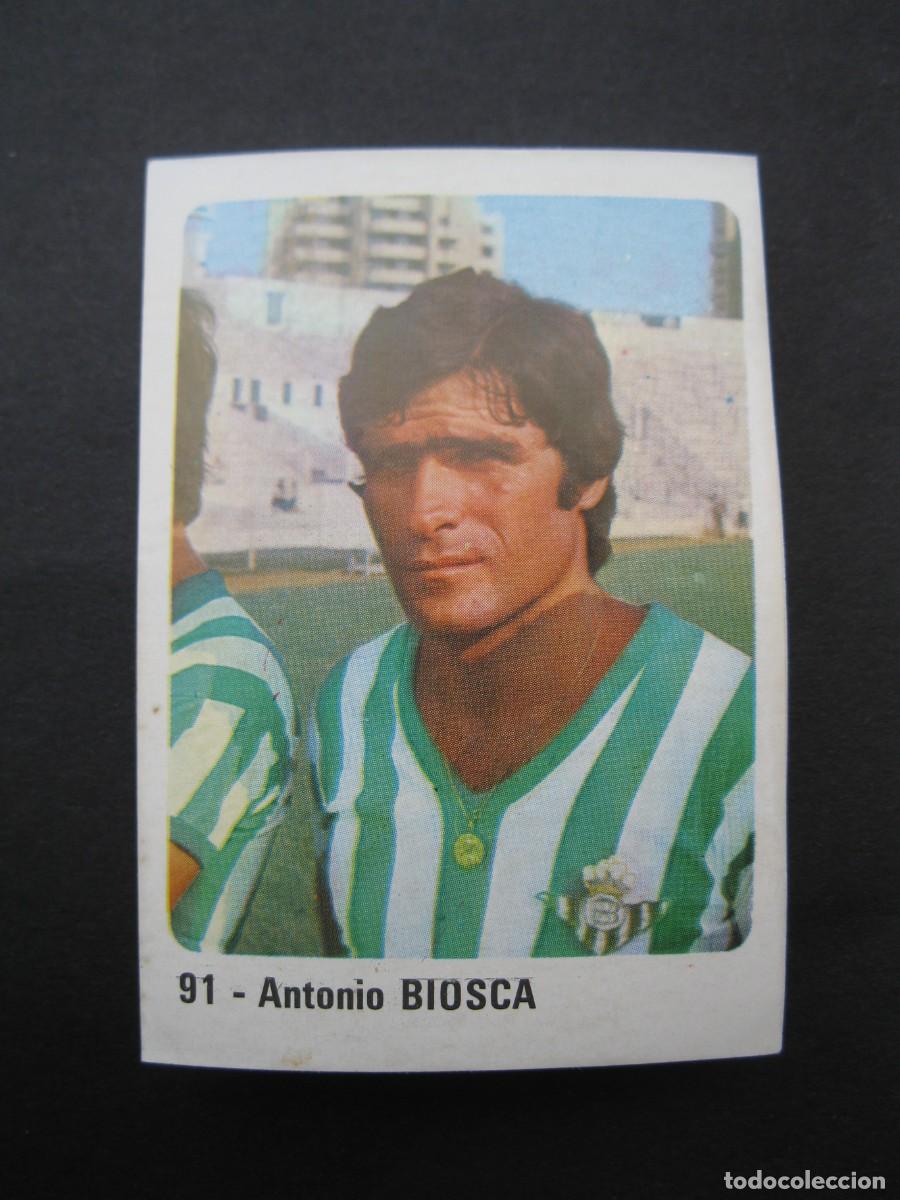 Figurine di Calcio: BIOSCA (R. BETIS) - N&ordm; 91 - F&Uacute;TBOL 80/81 - CROMO CROM - NUNCA PEGADO.