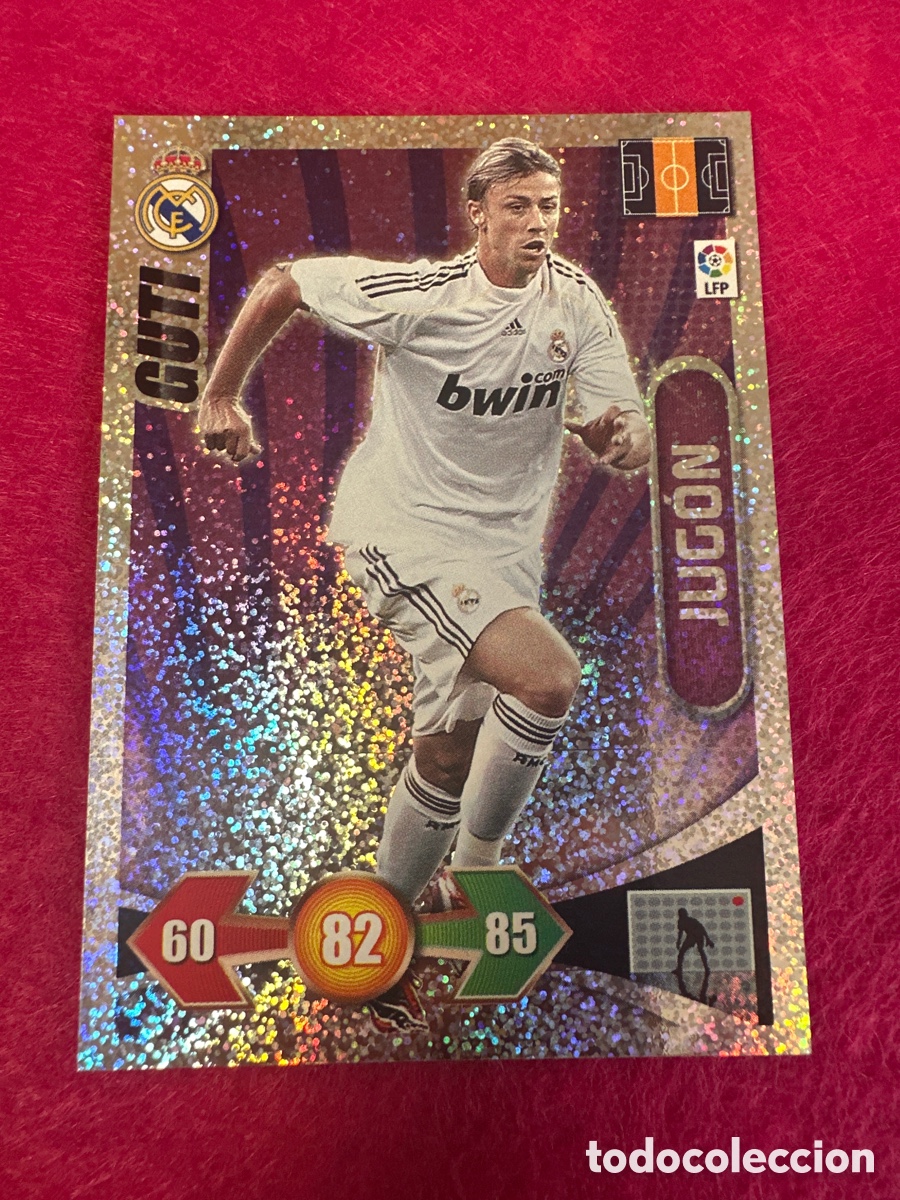 Cromos de f&uacute;tbol: GUTI (R.MADRID) JUGON -BRILLANTINA GRUESA-ADRENALYN LIGA 2009-2010 09 10 PANINI