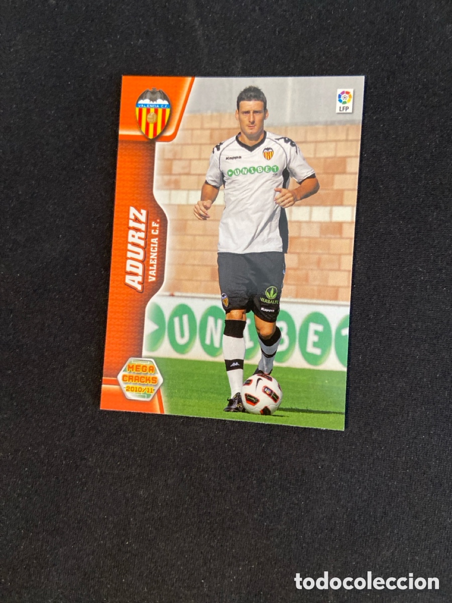 Cromos de f&uacute;tbol: ADURIZ 460 NUEVO FICHAJE (VALENCIA) PANINI MEGACRACKS 2010-2011 10 11 CROMO CARTA M-6
