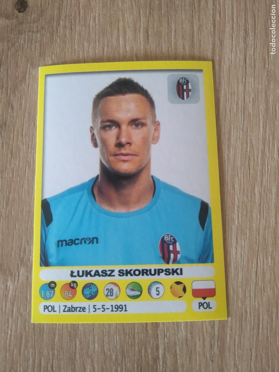 Cromos de f&uacute;tbol: 33 LUKASZ SKORUPSKI BOLOGNA CROMO FUTBOL PANINI LIGA ITALIA 18-19 CALCIATORI 2018-2019