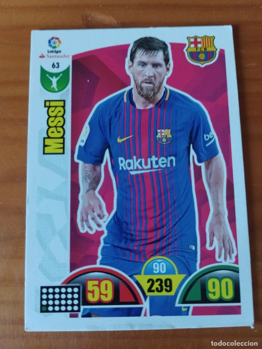 Football Stickers: MESSI N&ordm; 63 (F.C. BARCELONA) ADRENALYN XL 2017 2018 PANINI 17 18 CROMO CARD