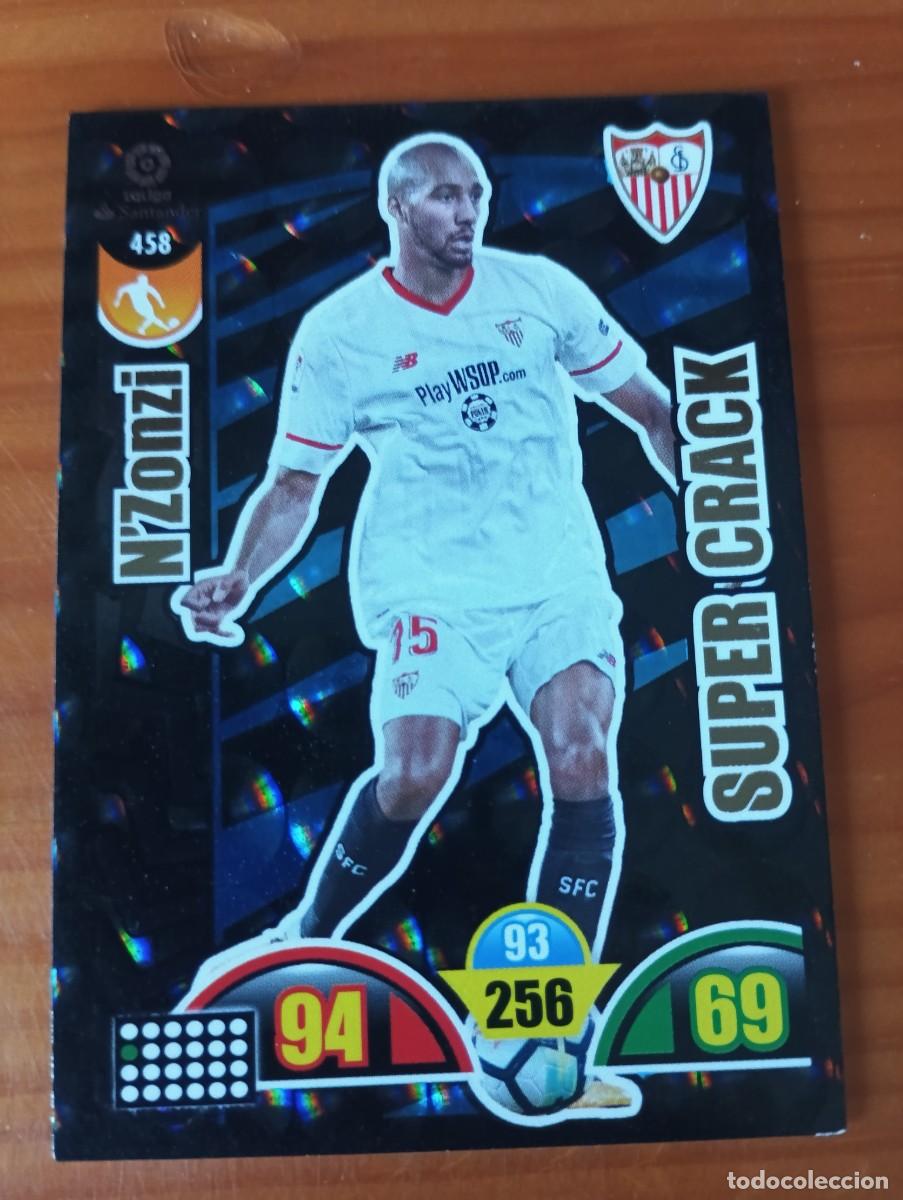 Football Stickers: N&acute;ZONZI N&ordm; 458 S&Uacute;PER CRACK (SEVILLA) ADRENALYN XL 2017 2018 LIGA 17 18 CARD PANINI CROMO FICHA