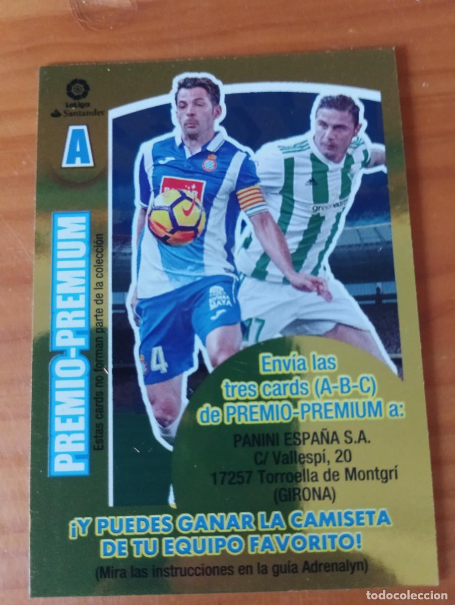 Cromos de f&uacute;tbol: PREMIO PREMIUM LETRA A ADRENALYN 2017 2018 17 18