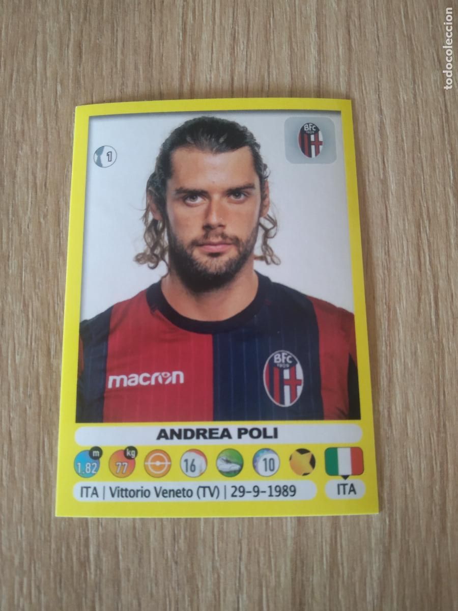 Cromos de f&uacute;tbol: 46 ANDREA POLI BOLOGNA CROMO FUTBOL PANINI LIGA ITALIA 18-19 CALCIATORI 2018-2019