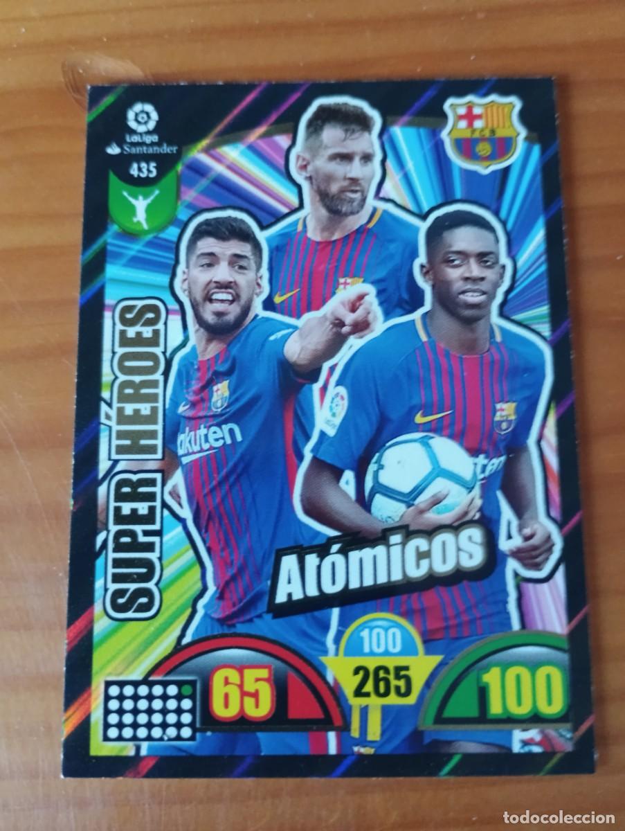 Cromos de f&uacute;tbol: CROMO DE XL ADRENALYN PANINI DEL A&Ntilde;O 2017 - BARCELONA SUPER H&Eacute;ROES AT&Oacute;MICOS N&ordm; 435