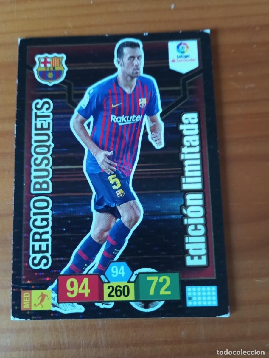 Cromos de f&uacute;tbol: SERGIO BUSQUETS EDICI&Oacute;N LIMITADA F. C. BARCELONA ADRENALYN XL 2018 2019 PANINI 18 19 CARD LIGA