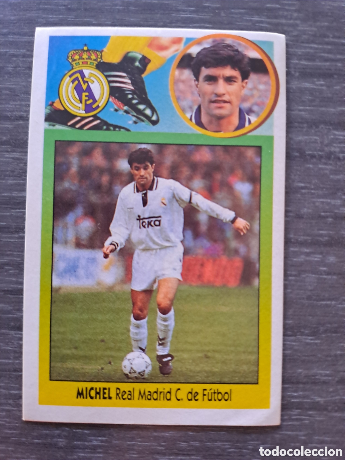 Cromos de f&uacute;tbol: LIGA ESTE 93-94 MICHEL REAL MADRID ADHESIVO SIN PEGAR Cromo original ADHESIVO de MICHEL