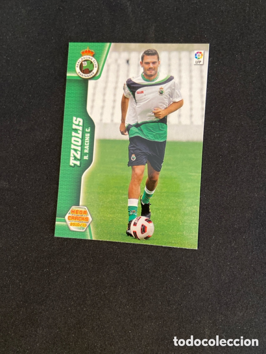 Football Stickers: TZIOLIS 477 NUEVO FICHAJE (RACING SANTANDER) PANINI MEGACRACKS 2010-2011 10 11 CROMO CARTA M-6