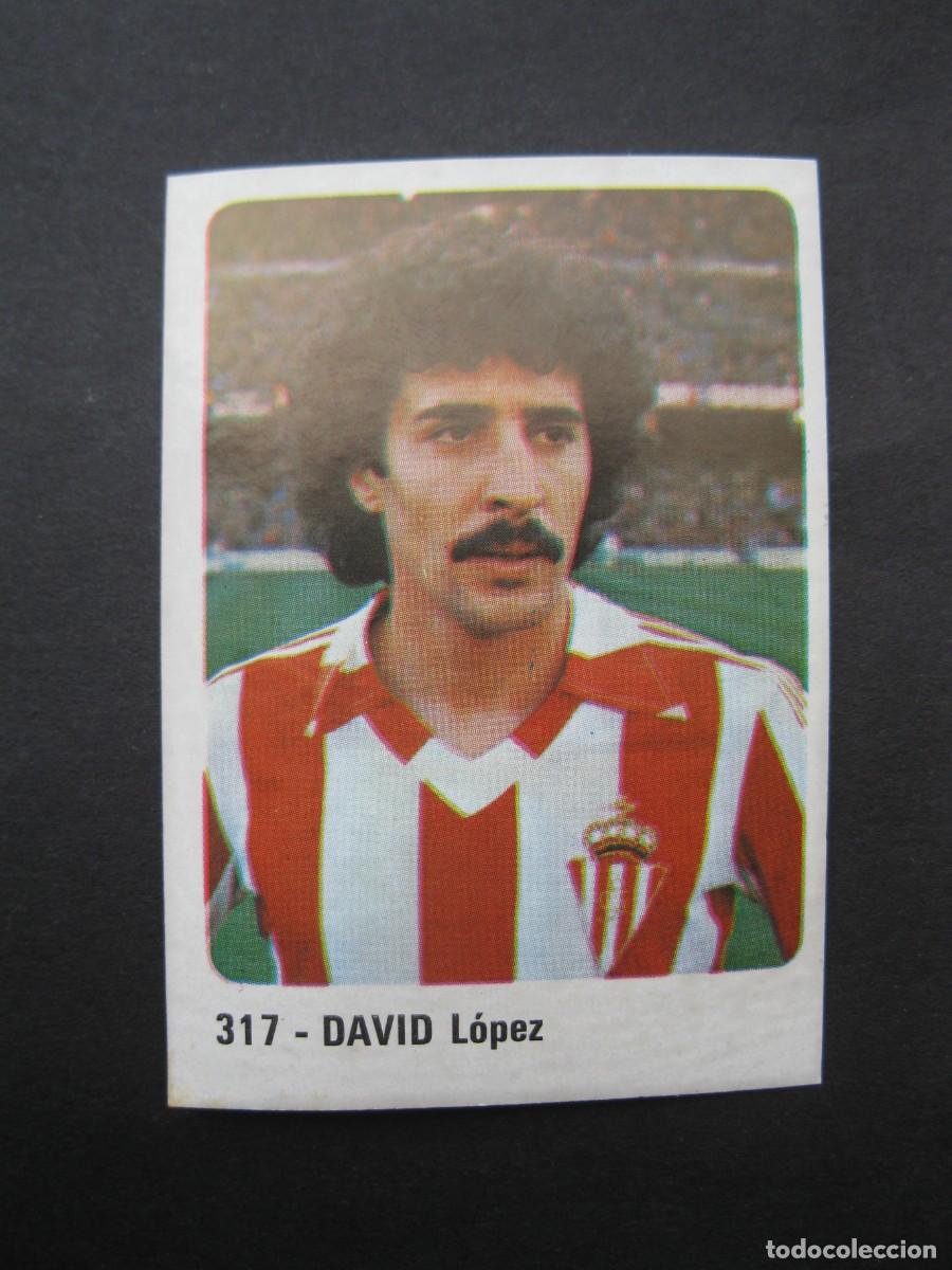 Football Stickers: DAVID (SPORTING DE GIJ&Oacute;N) - N&ordm; 317 - F&Uacute;TBOL 80/81 - CROMO CROM - NUNCA PEGADO.
