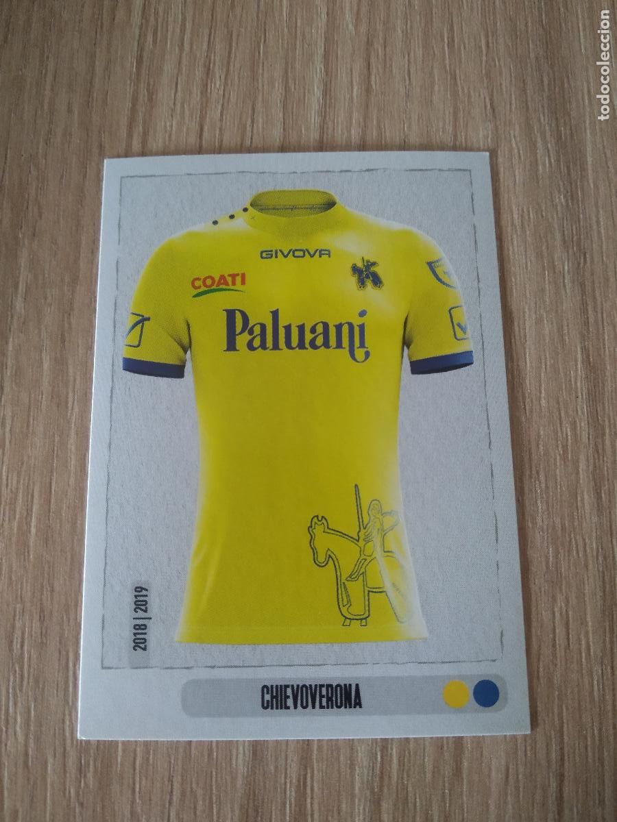 Cromos de f&uacute;tbol: 114 CAMISETA CHIEVOVERONA CROMO FUTBOL PANINI LIGA ITALIA 18-19 CALCIATORI 2018-2019