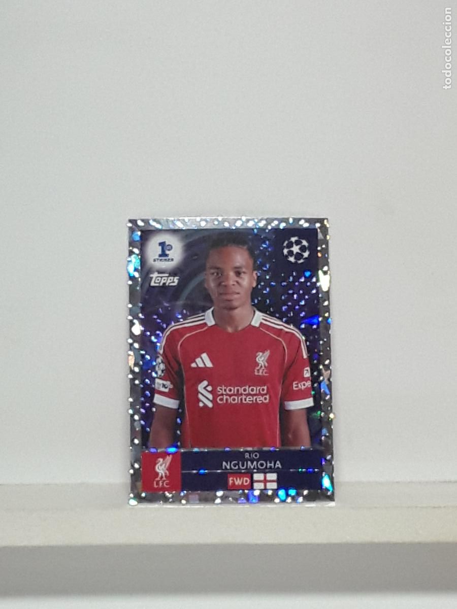 Cromos de f&uacute;tbol: CHAMPIONS STICKER 2025 2026 25 26 ALBUM TOPPS LEAGUE N 289 LIVERPOOL ROOKIE RIO NGUMOHA