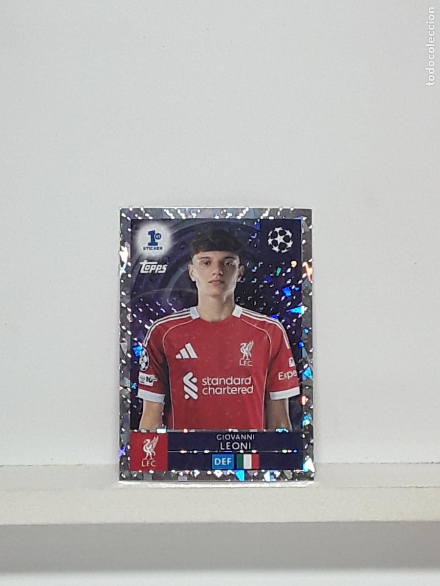 Fu&szlig;ball-Sticker: CHAMPIONS STICKER 2025 2026 25 26 ALBUM TOPPS LEAGUE N 297 LIVERPOOL ROOKIE GIOVANNI LEONI