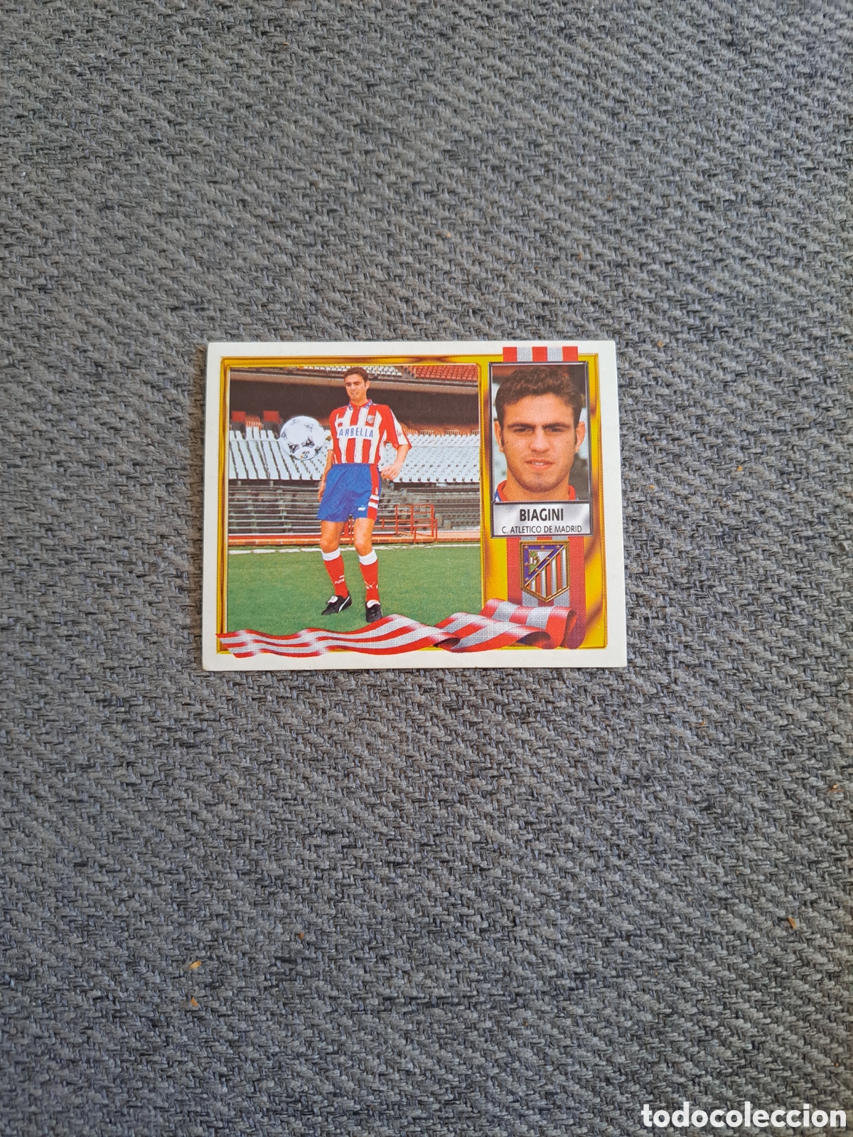 Fu&szlig;ball-Sticker: Biagini (Fichaje N&deg;20) Atl&eacute;tico de Madrid. Liga Este 95-96