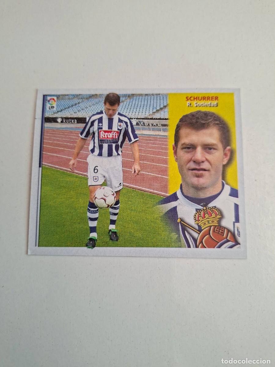 Football Stickers: ESTE - LIGA 02-03 - ULTIMO FICHAJE N&ordm; 22 (REAL SOCIEDAD - SCHURRER) - RECORTADO
