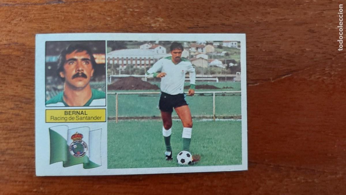 Fu&szlig;ball-Sticker: BERNAL ( RACING DE SANTANDER ) ESTE 82/83 1982/83 nuevo sin pegar - Camiseta blanca