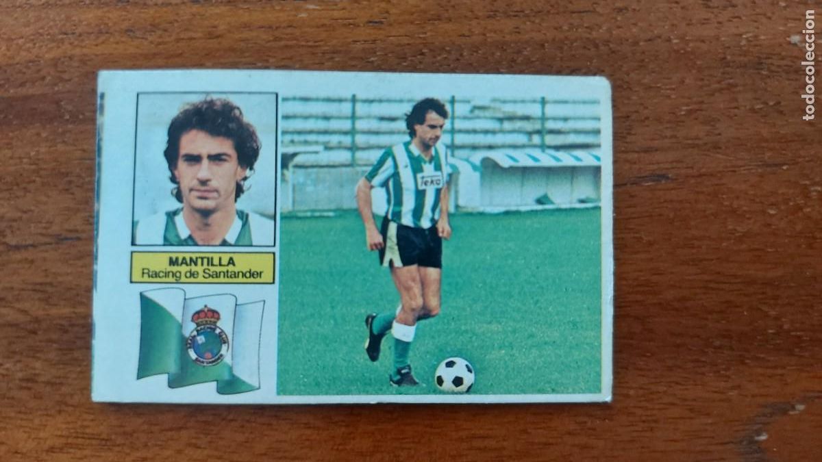 Cromos de f&uacute;tbol: MANTILLA ( RACING DE SANTANDER ) ESTE 82/83 1982/83 nuevo sin pegar - Camiseta blanca y verde