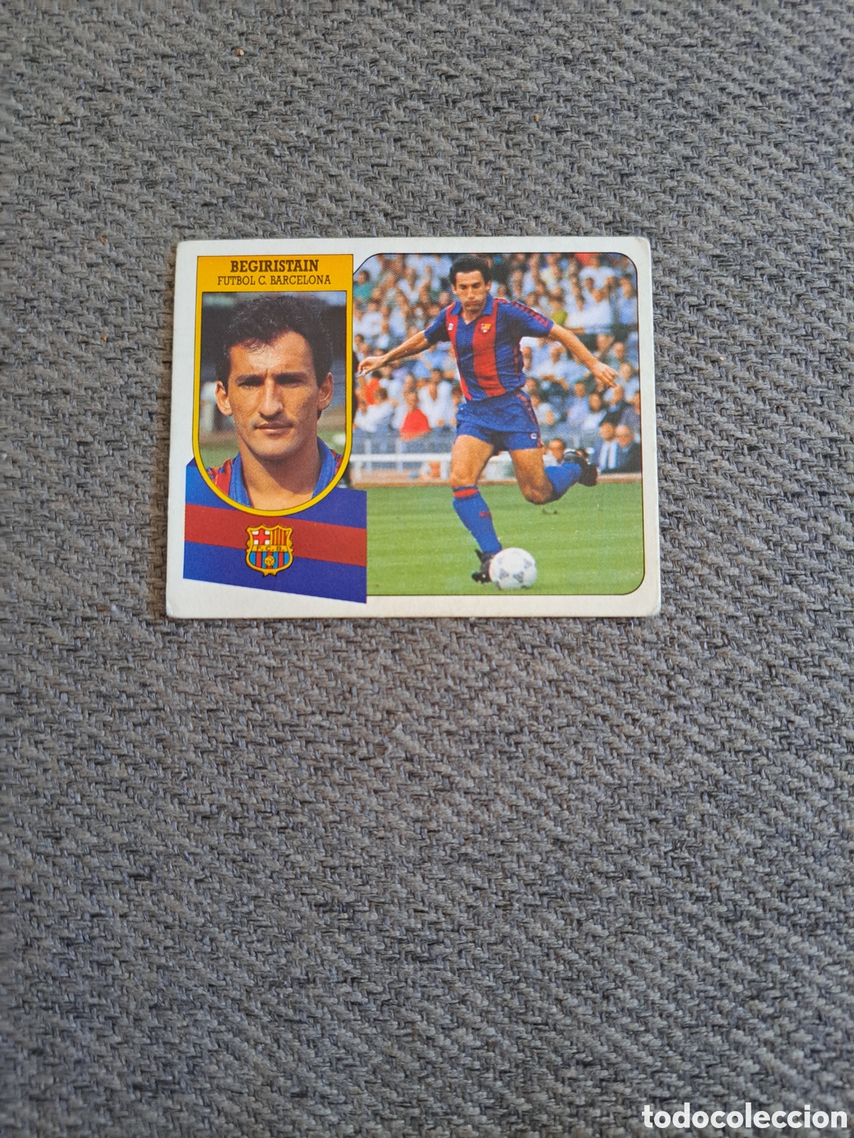 Cromos de f&uacute;tbol: Begiristain. Barcelona. Liga Este 91-92