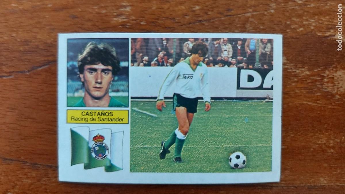 Cromos de f&uacute;tbol: CASTA&Ntilde;OS ( RACING DE SANTANDER ) ESTE 82/83 1982/83 nuevo sin pegar - camiseta blanca