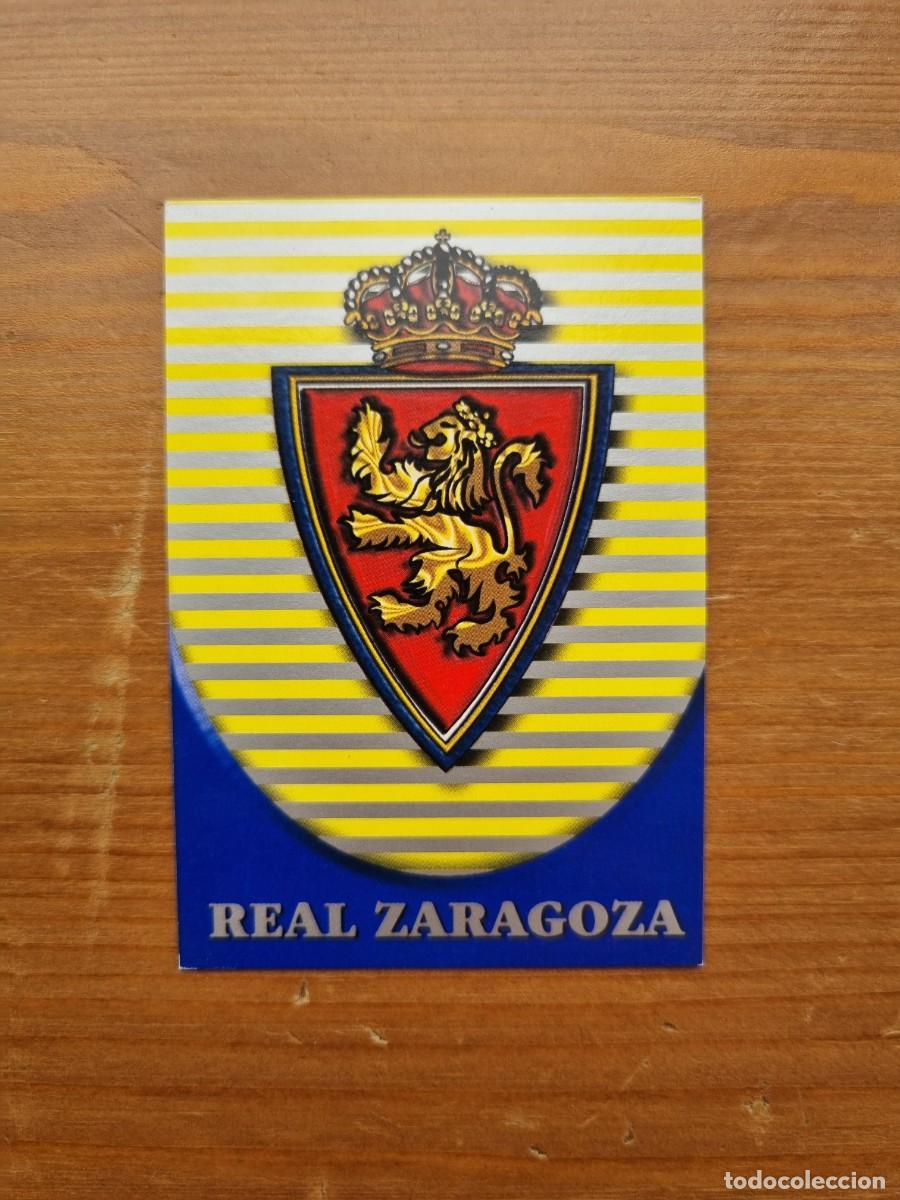 Cromos de f&uacute;tbol: 555 ESCUDO / ESTADIO (Real Zaragoza). Las Fichas de la Liga 2002 2003 02 03 (Mundicromo)