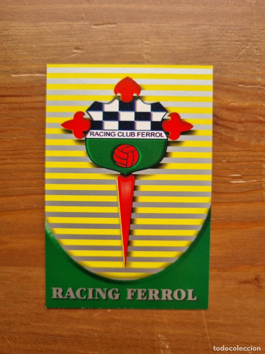 Cromos de f&uacute;tbol: 562 ESCUDO / ESTADIO (Racing Ferrol). Las Fichas de la Liga 2002 2003 02 03 (Mundicromo)