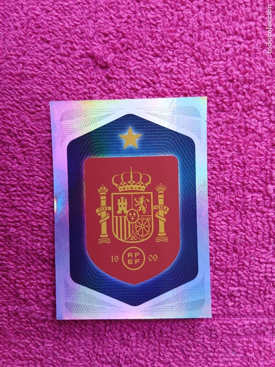 Cromos de f&uacute;tbol: espa&ntilde;a 2026 1 escudo selecci&oacute;n espa&ntilde;ola panini carrefour family mundial de futbol