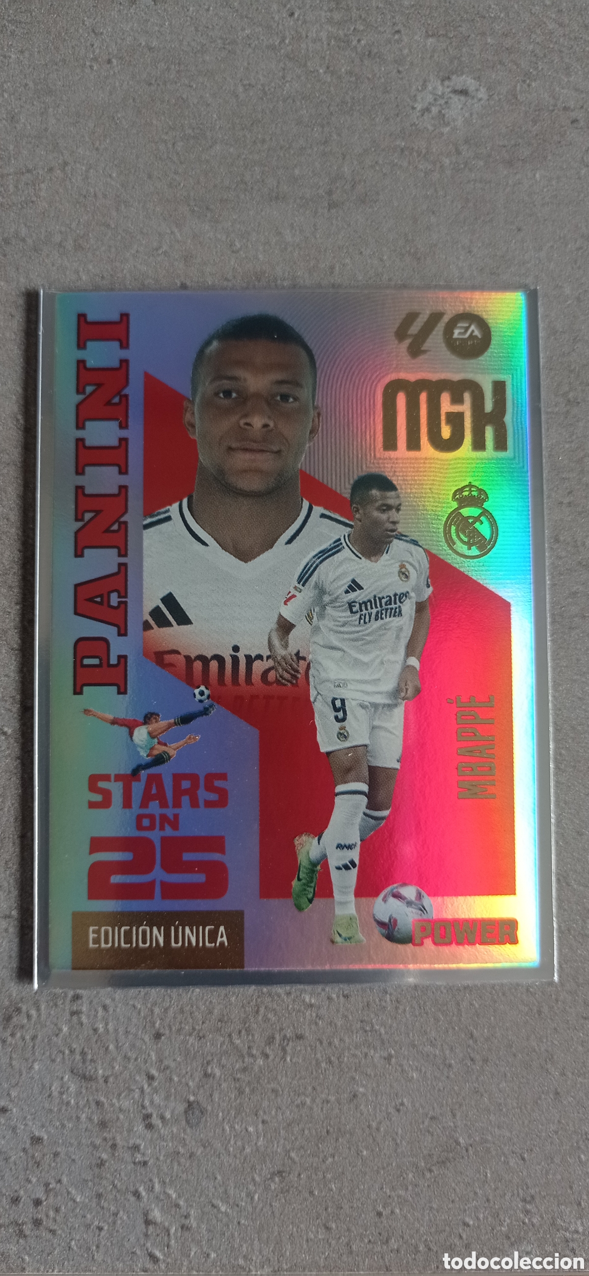 Football Stickers: 450P MBAPP&Eacute; REAL MADRID STARS ON 25 POWER MGK 2026/27 MEGACRACKS 2026 2027