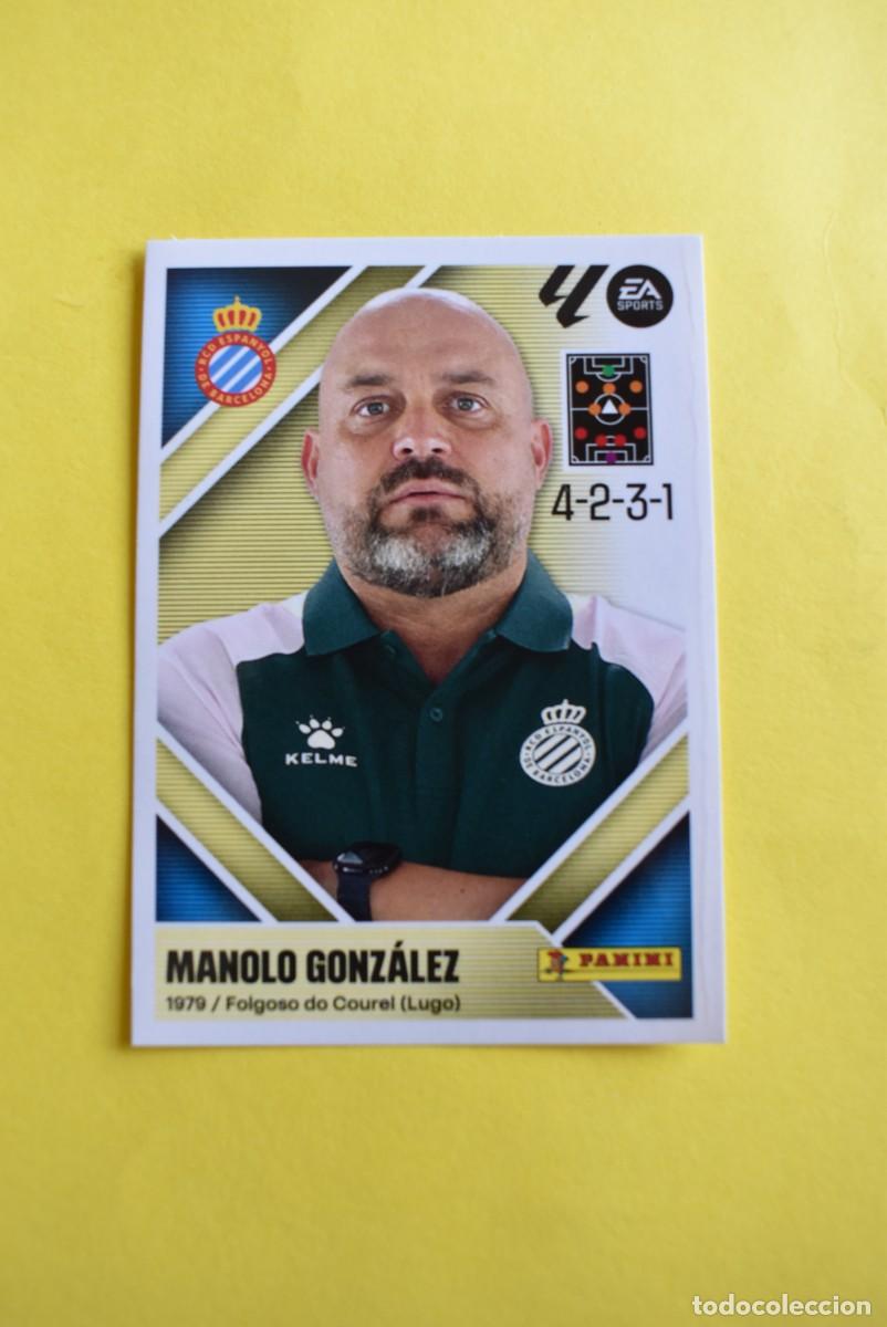 Cromos de Futebol: Cromo Liga 2026 2027. 26 27. Entrenador. Manolo Gonz&aacute;lez. Espanyol. N. &ordm; 2. ESTE. Panini
