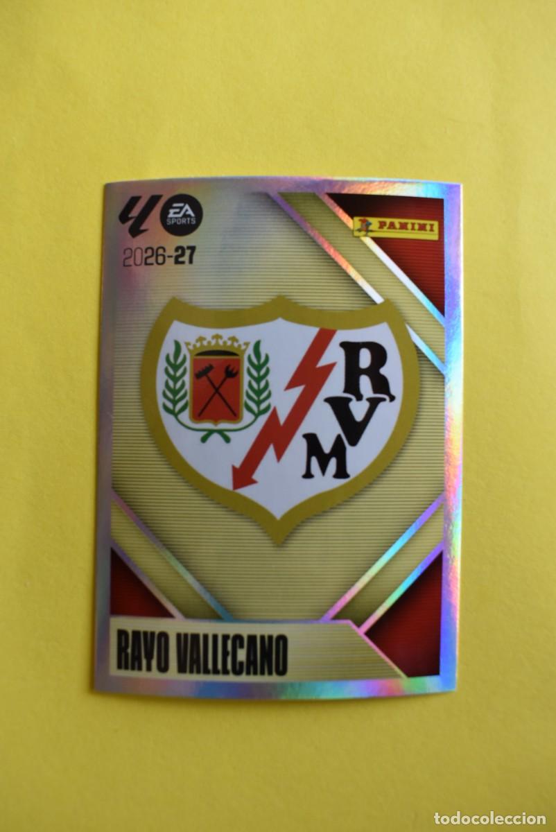 Cromos de f&uacute;tbol: Cromo Liga 2026 2027. 26 27. Escudo. Rayo Vallecano. N. &ordm; 1. ESTE. Panini