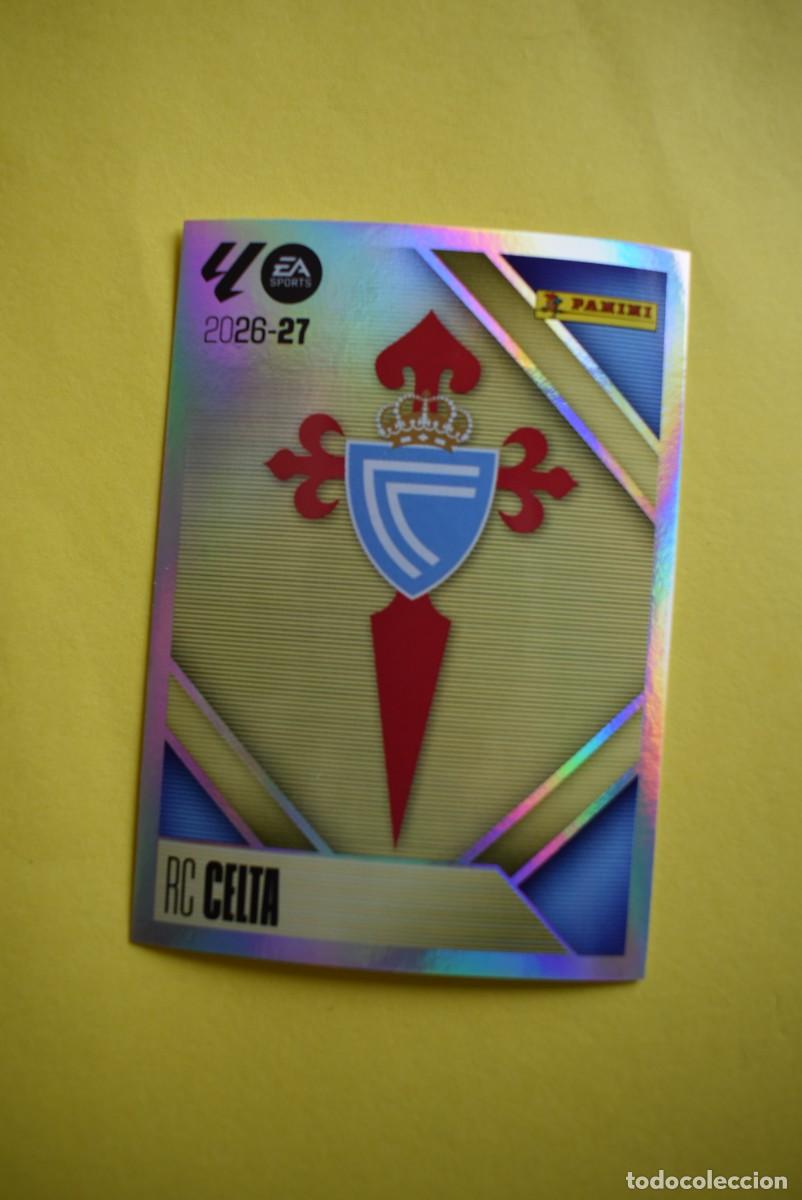 Cromos de f&uacute;tbol: Cromo Liga 2026 2027. 26 27. Escudo. Celta de Vigo. N. &ordm; 1. ESTE. Panini