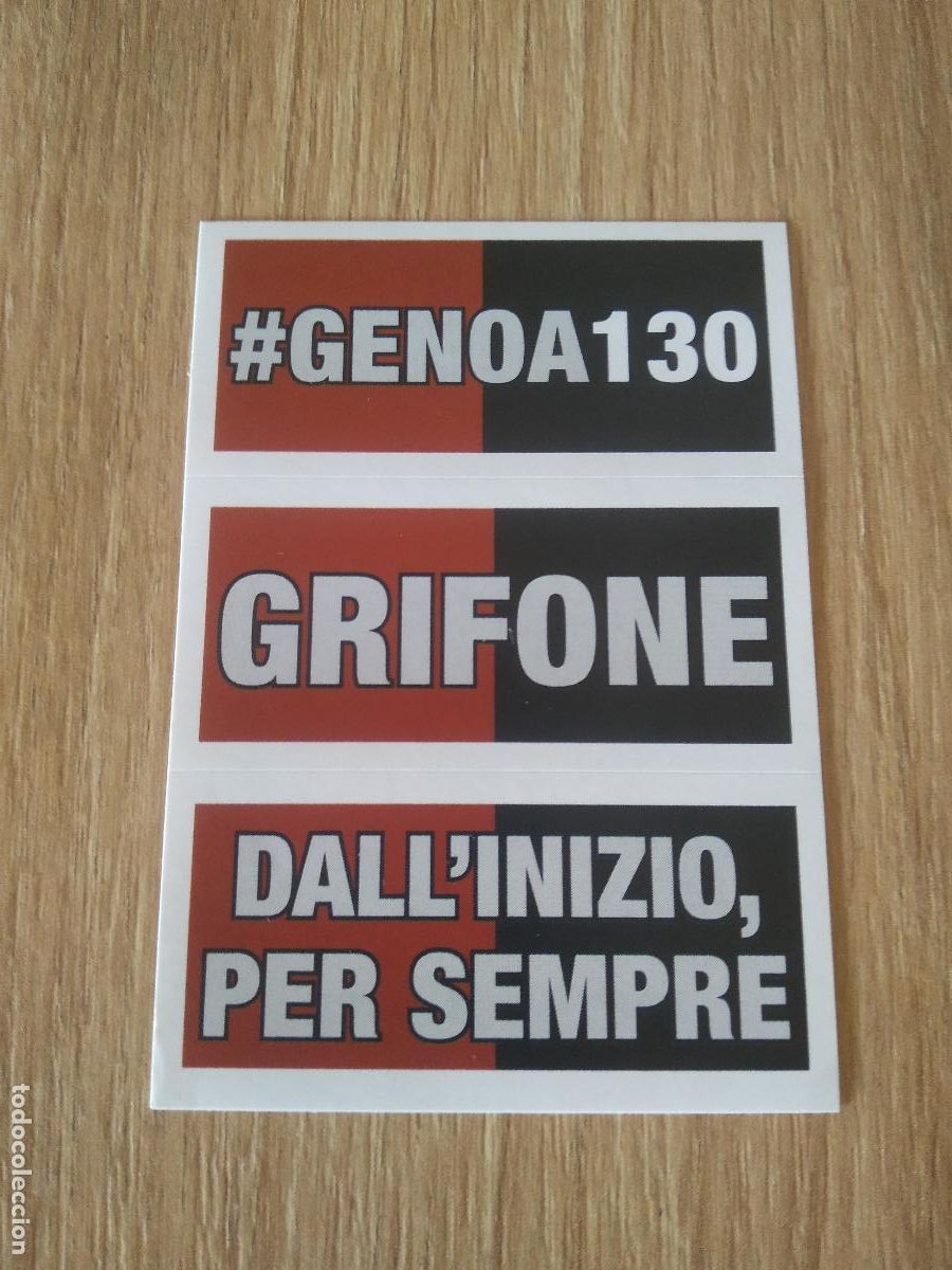 Cromos de f&uacute;tbol: GENOA 130 GRIFONE DALL'INIZIO PER SEMPRE CROMO FUTBOL PANINI LIGA ITALIA 23-24 CALCIATORI 2023-2024