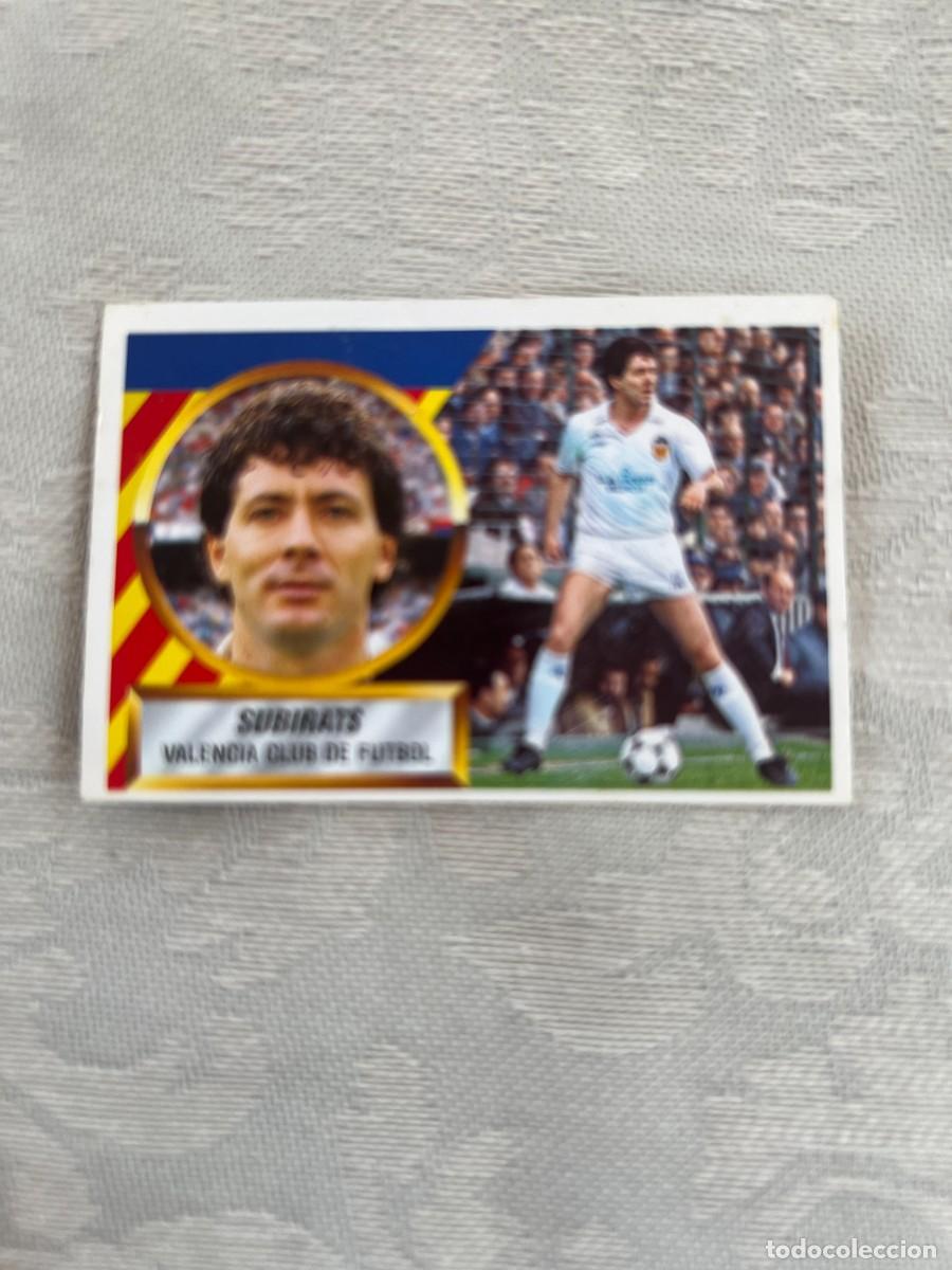 Cromos de f&uacute;tbol: SUBIRATS VALENCIA NUNCA PEGADO EDICIONES ESTE 88-89