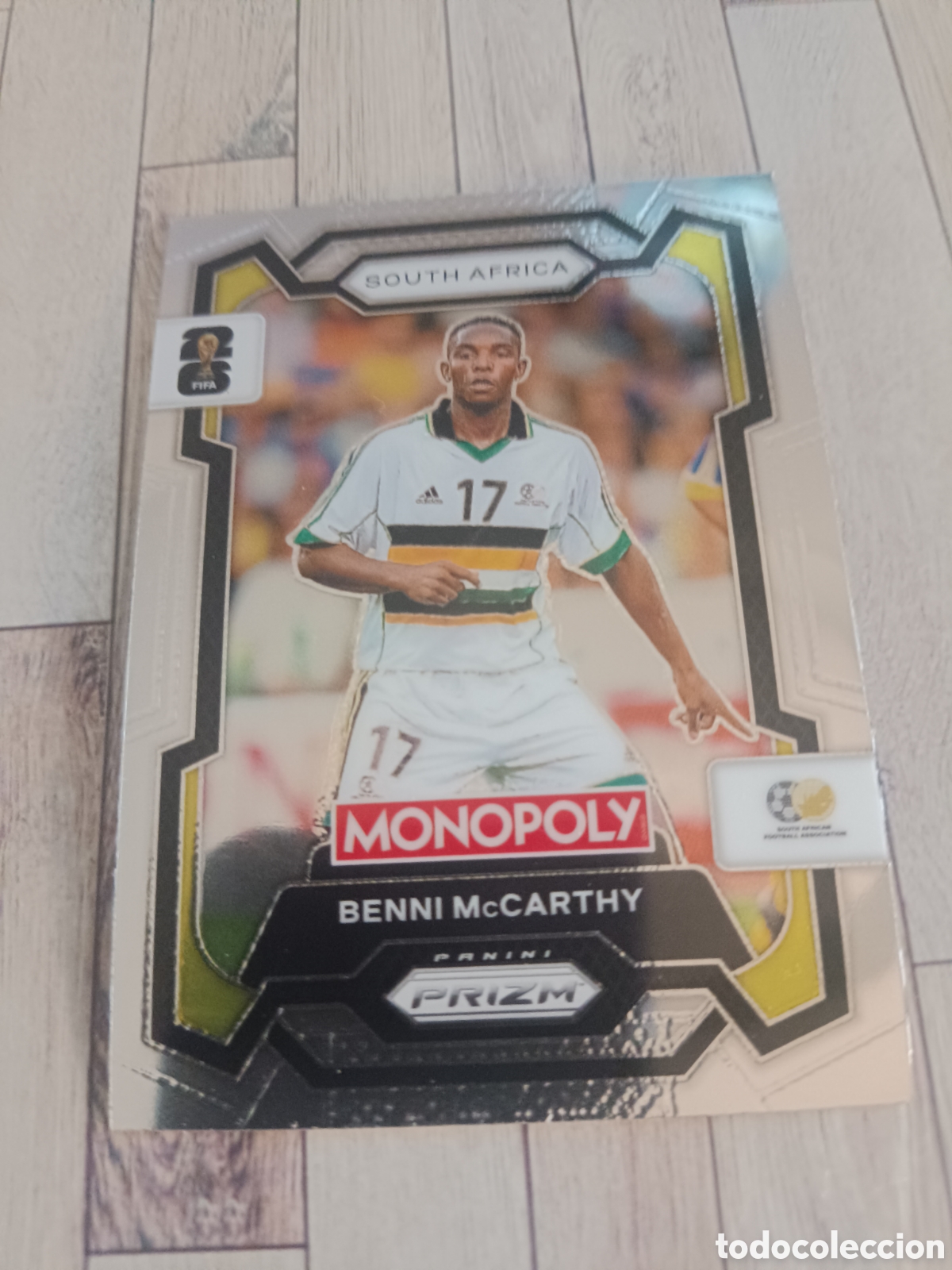 Cromos de f&uacute;tbol: 80 BENNY McCARTHY SUDAFRICA BASE PRIZM MONOPOLY FIFA WORLD CUP PANINI 26 USA 2026