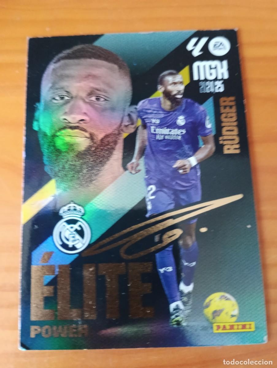Cromos de f&uacute;tbol: MGK 2024 2025 24/25 PANINI - ELITE POWER - REAL MADRID - R&Uuml;DIGER P15 FIRMADA