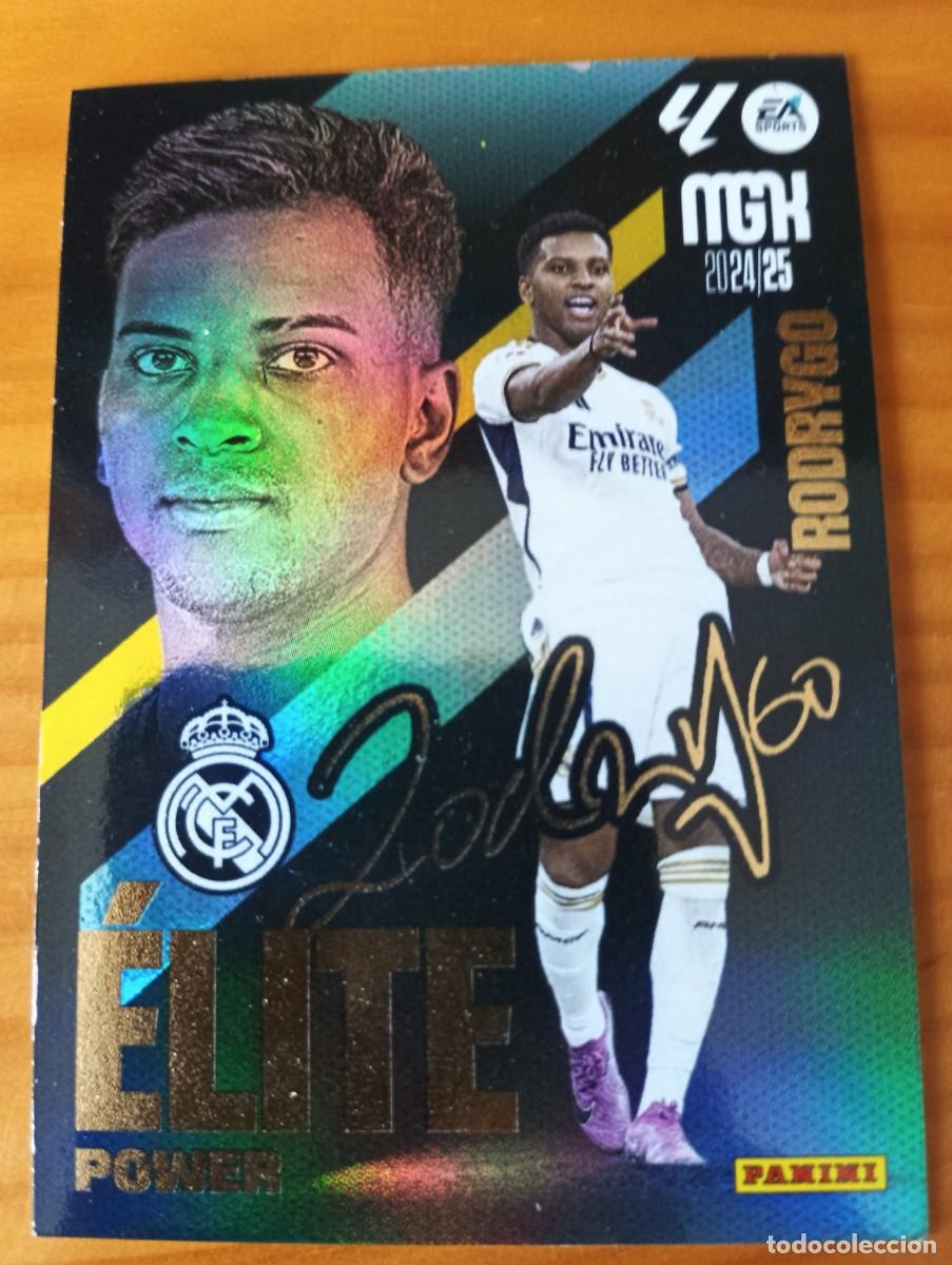 Cromos de f&uacute;tbol: P14 RODRYGO ELITE POWER REAL MADRID CROMO FICHA MEGACRACKS MGK LIGA FUTBOL PANINI 2024 2025 24 25