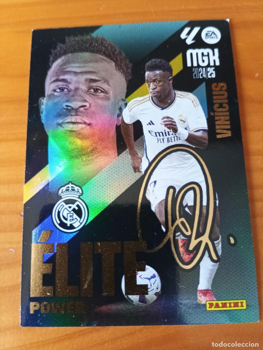 Cromos de f&uacute;tbol: MEGACRACKS 2024 2025 MGK 24 25 ALBUM PANINI LIGA N P18 REAL MADRID ELITE POWER VINICIUS FIRMADA
