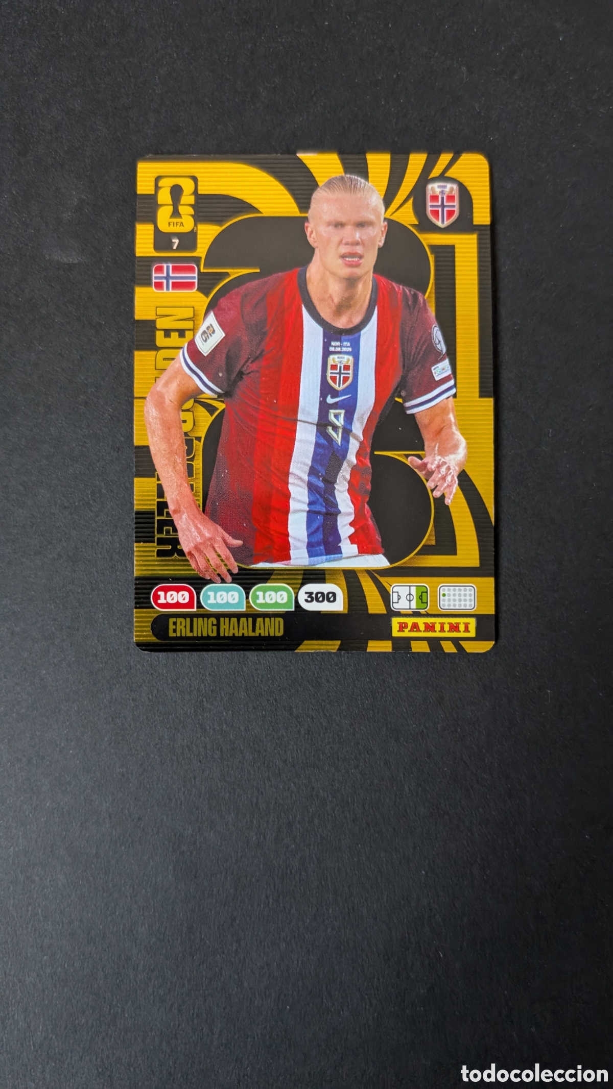 Cromos de f&uacute;tbol: HAALAND NORUEGA 7 GOLDEN BALLER ADRENALYN XL FIFA WORLD CUP 2026 26 USA PANINI